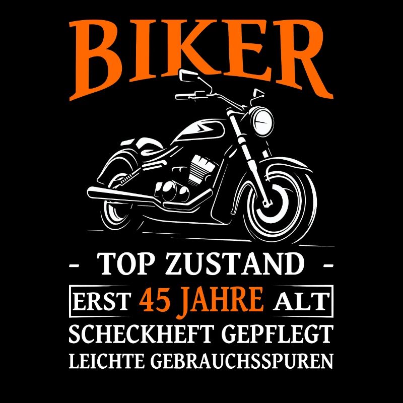 Motorradfahrer & Biker 45. Geburtstag