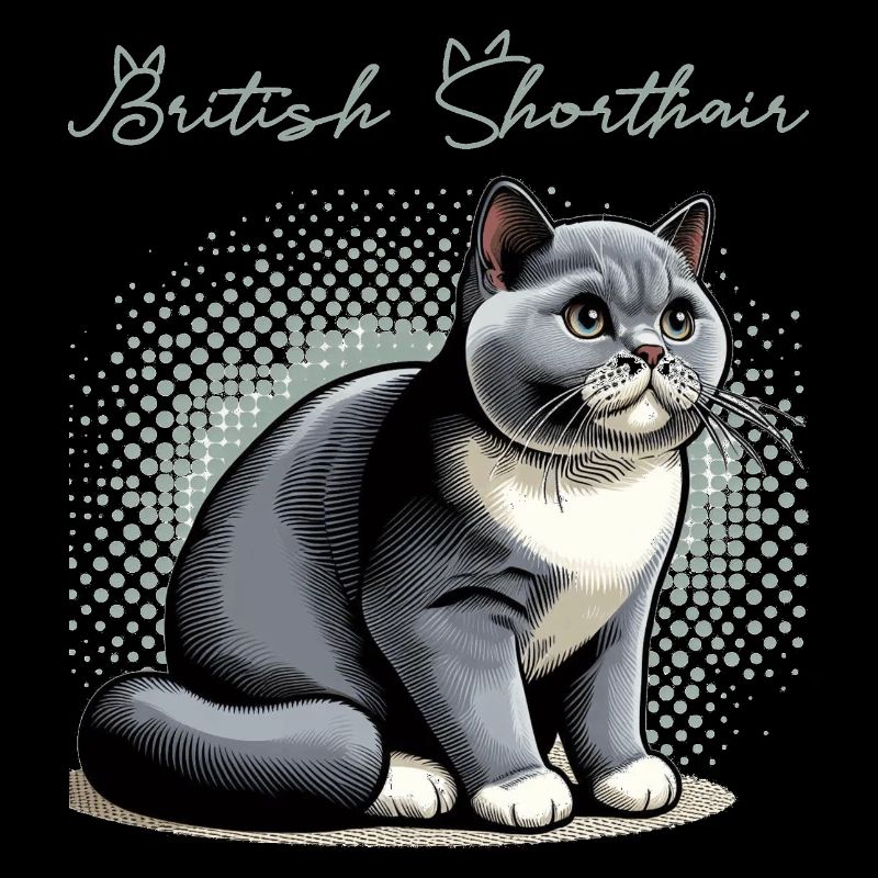British Shorthair Comic Style