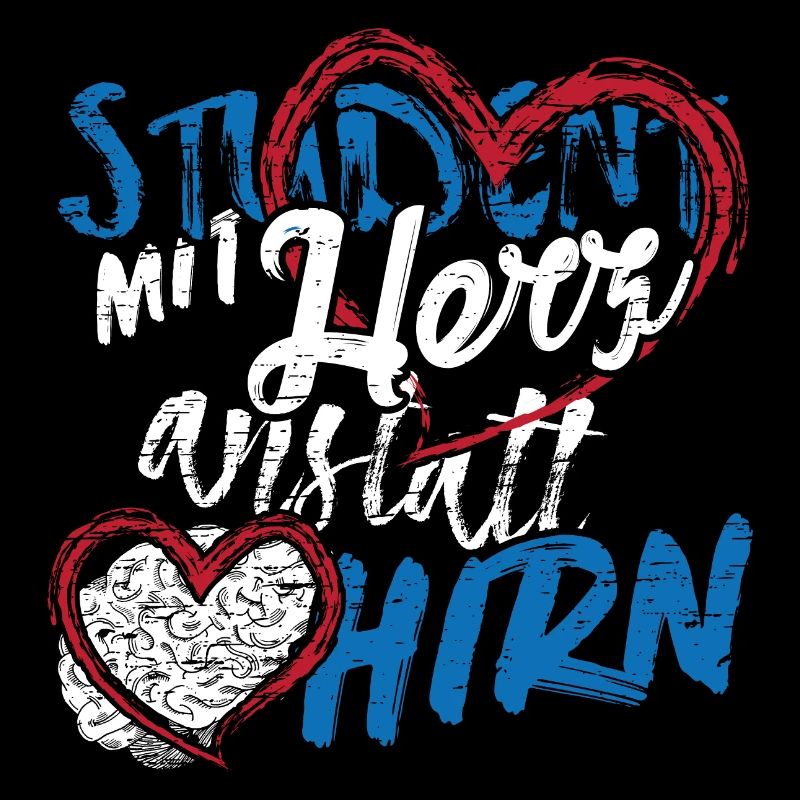 Student with heart instead of brain