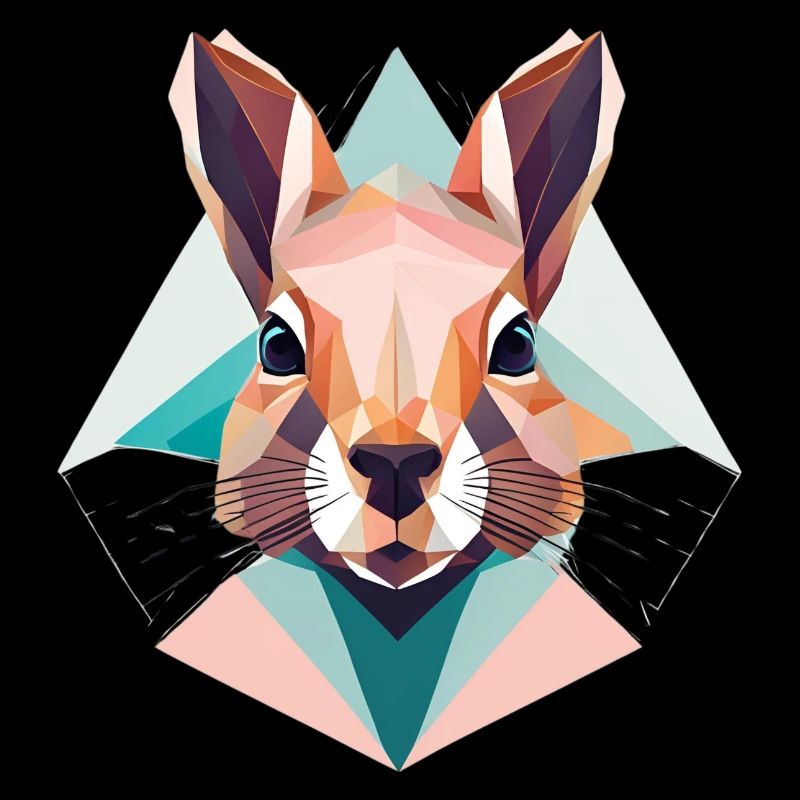 Geometric Eichhörnchen Geschenk Geometrisch