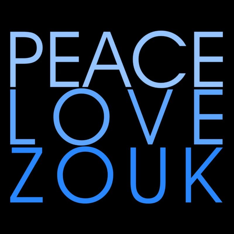 Peace Love Zouk - blue - Danceshirt