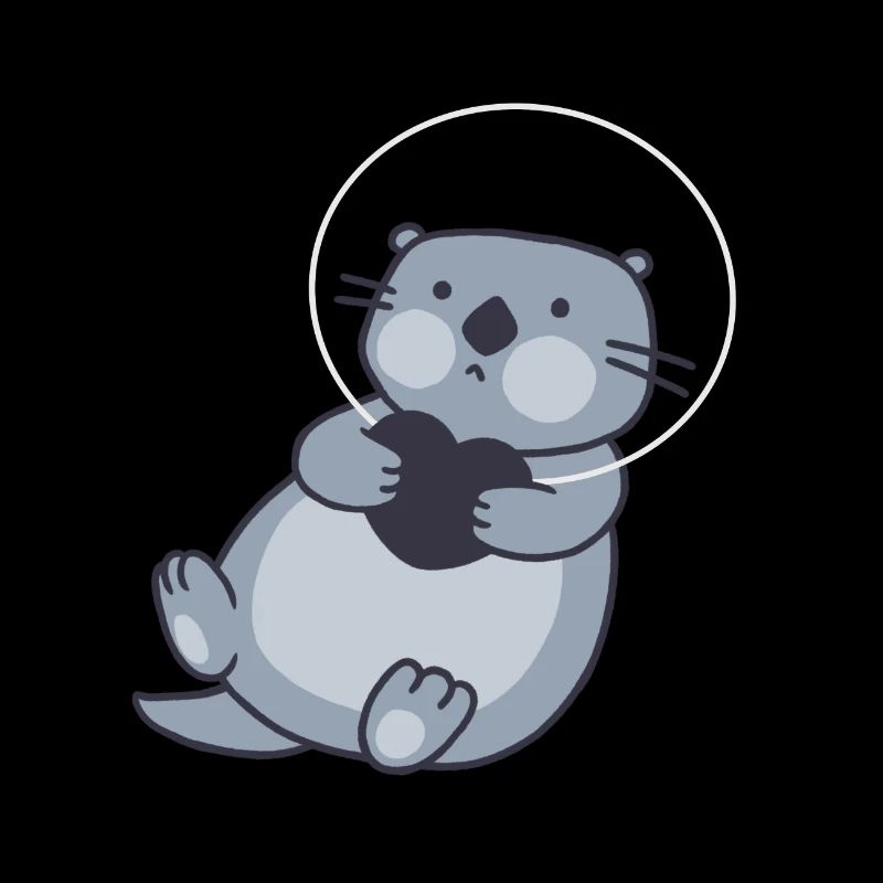 Astronauts Otter in space