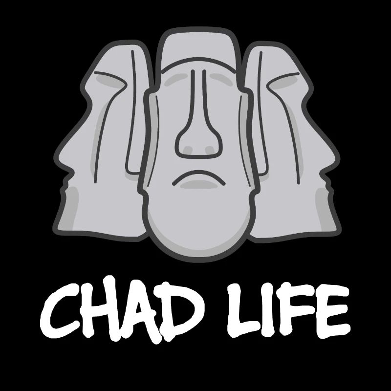 Chad Life : Giga Chad Moai Statue