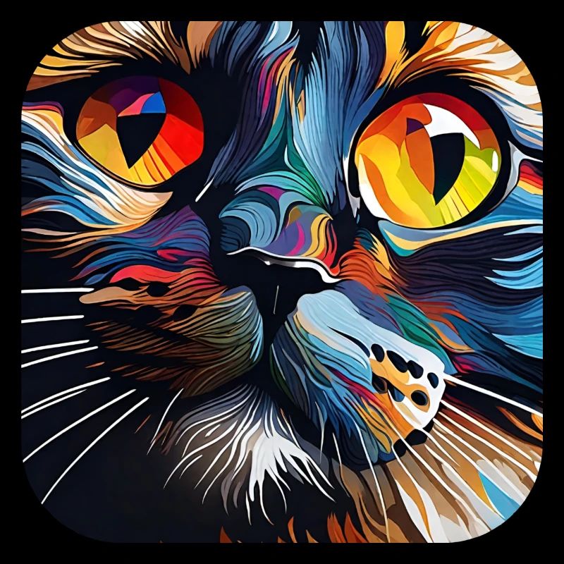 Psychedelisches Motiv Katze
