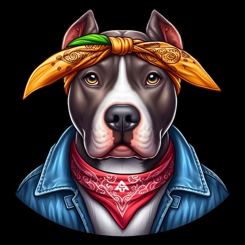 Niedlicher Pitbull-Rap-Künstler