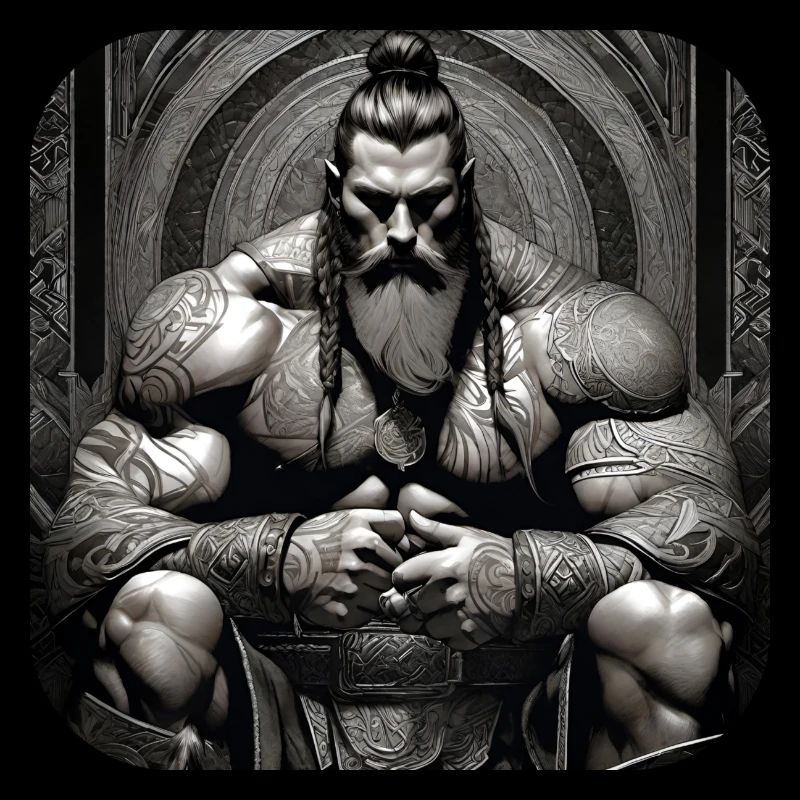 Stolzer Wikinger Krieger Germane