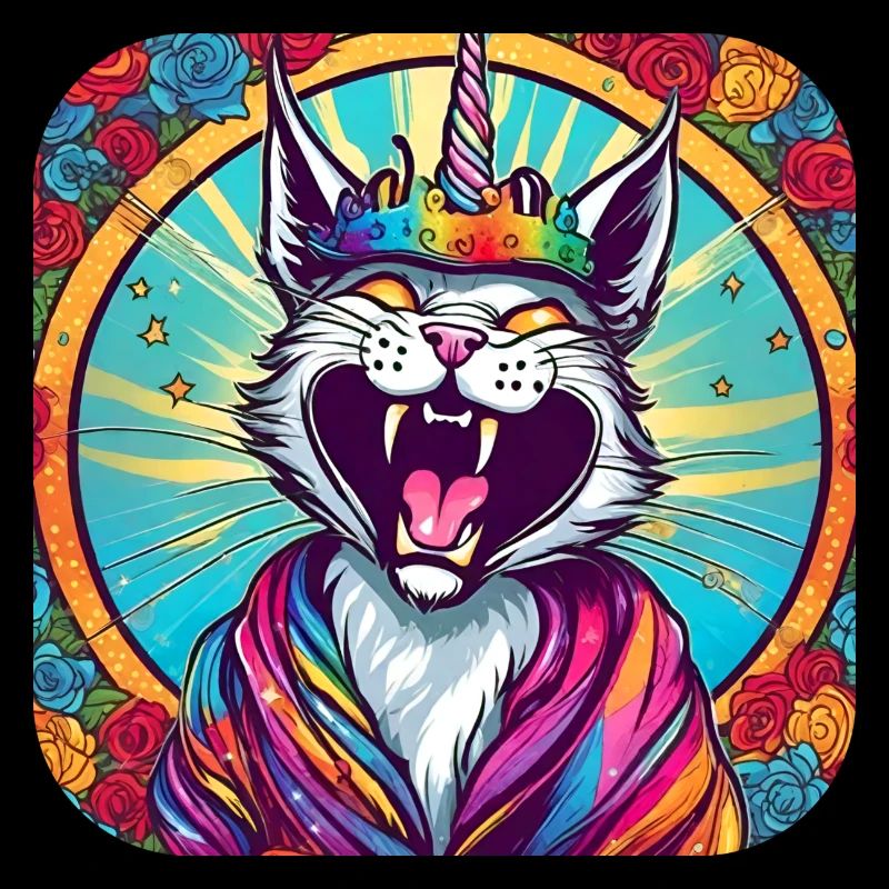 Chat licorne fou