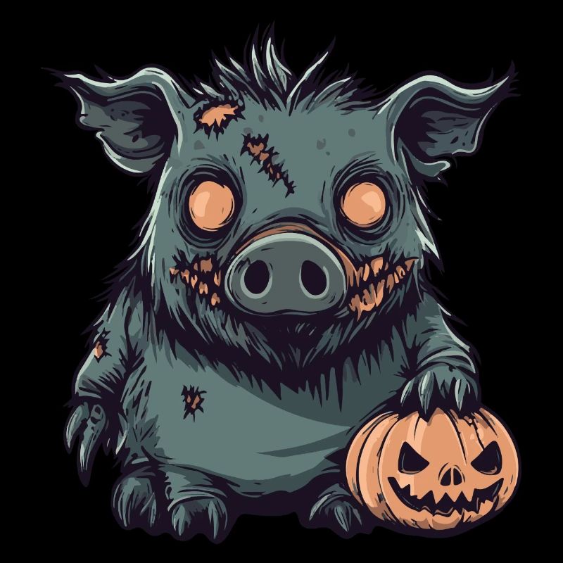 Pig Halloween Zombie Boar