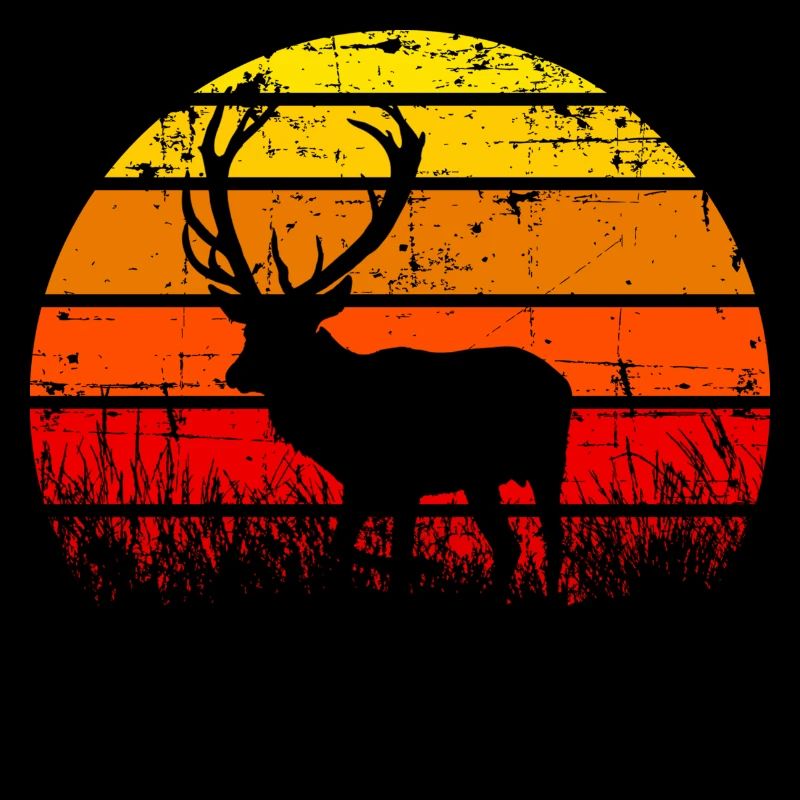 Deer forest animal sunset