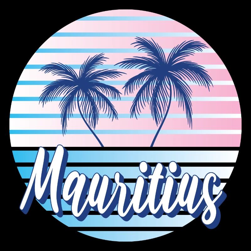 Mauritius bunte Retro Sommer Strand Design