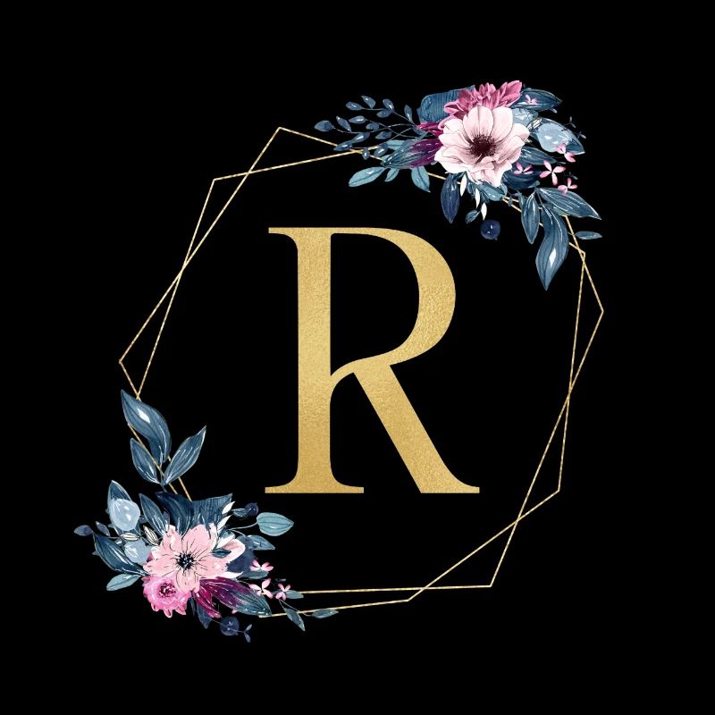 Customizable Monogram Watercolour Floral R