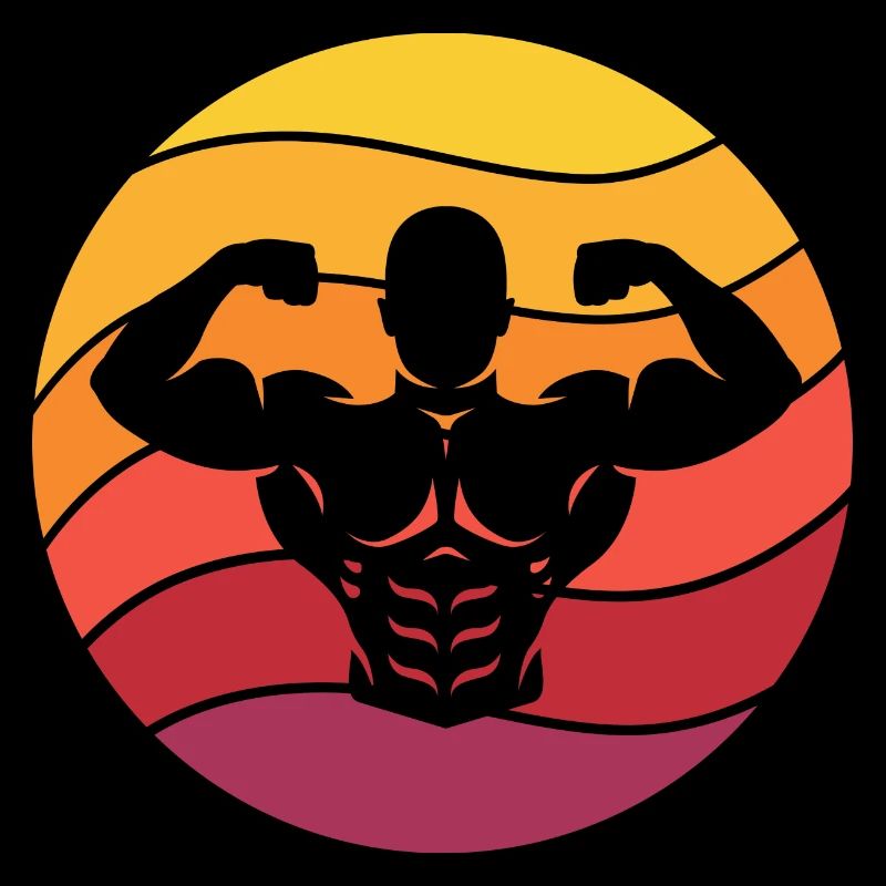 Musculation Double Biceps Style Rétro Vintage