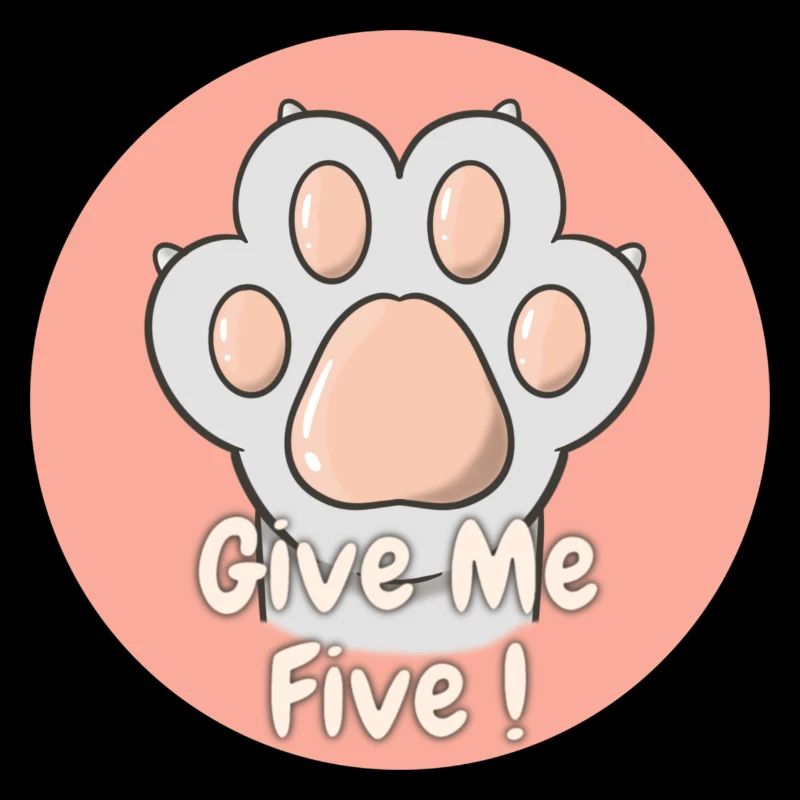 Give Me Five Patte de Chat Gris Clair