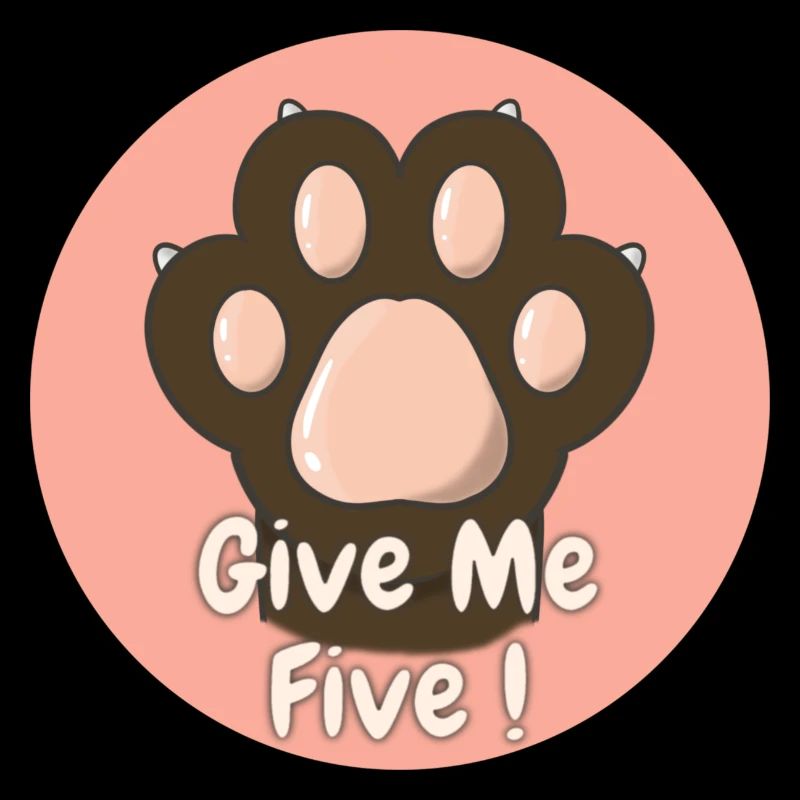 Give Me Five Patte de Chat Brun