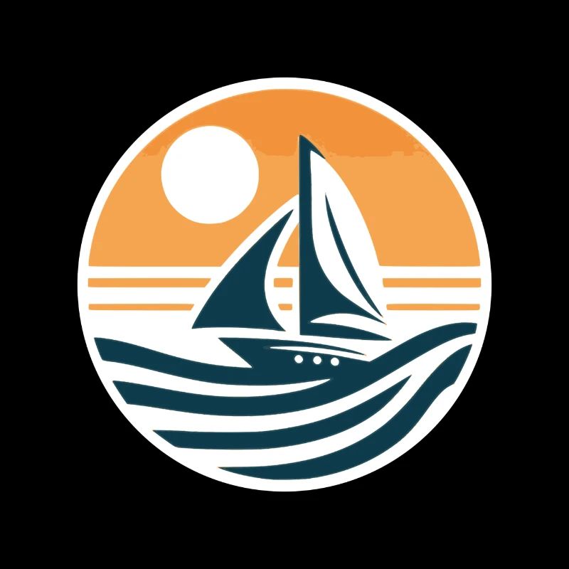 Sailing Sailboat - Nautical Design, Gift Idea