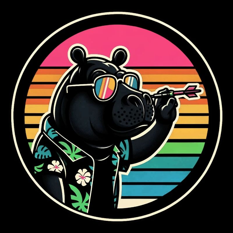 Fléchette hippopotame