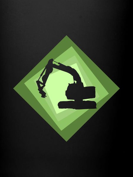 Bagger Baggerfahrerin Bagger
