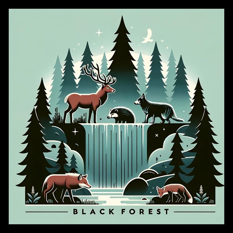 Faune et cascade de la Forêt-Noire