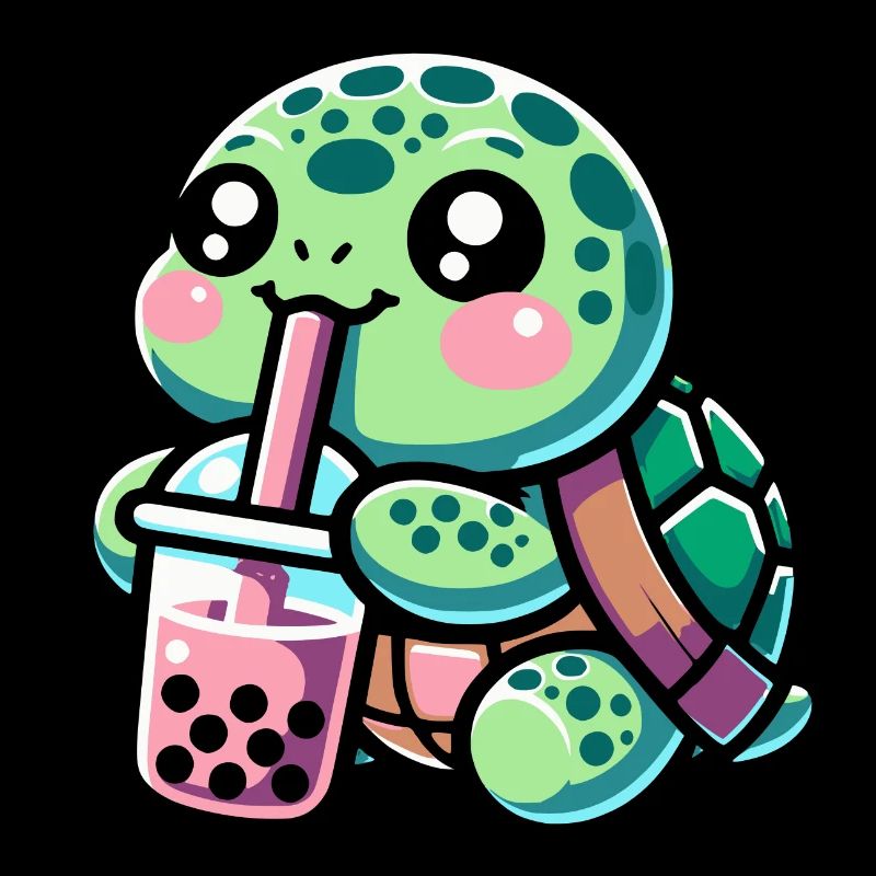 Bubble Tea Turtle Boba Tea Kawaii Geschenk