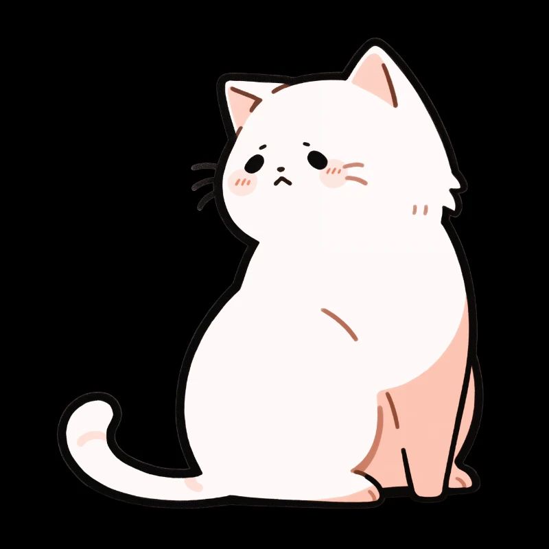 eine traurige Katze