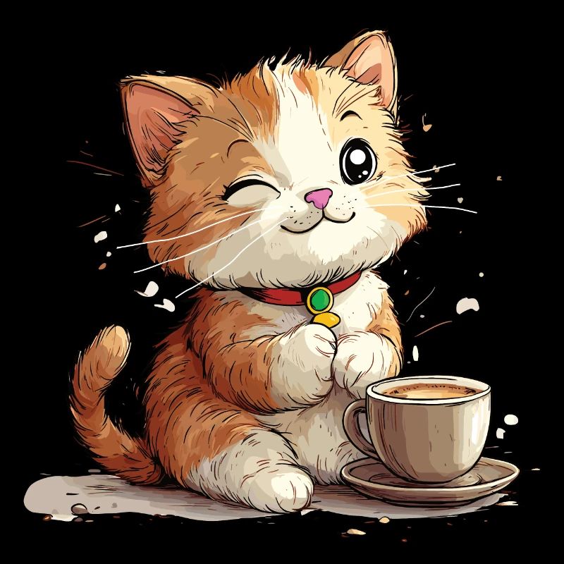 Chemise Chat - Motif Chat Anime Mignon