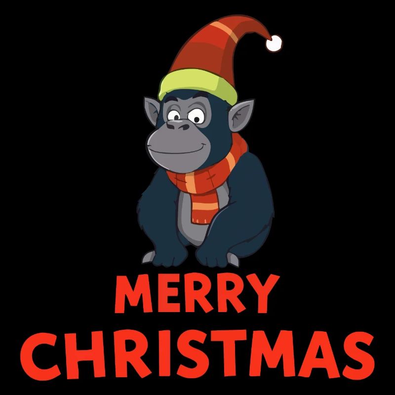 Fröhlicher Weihnachtsgorilla