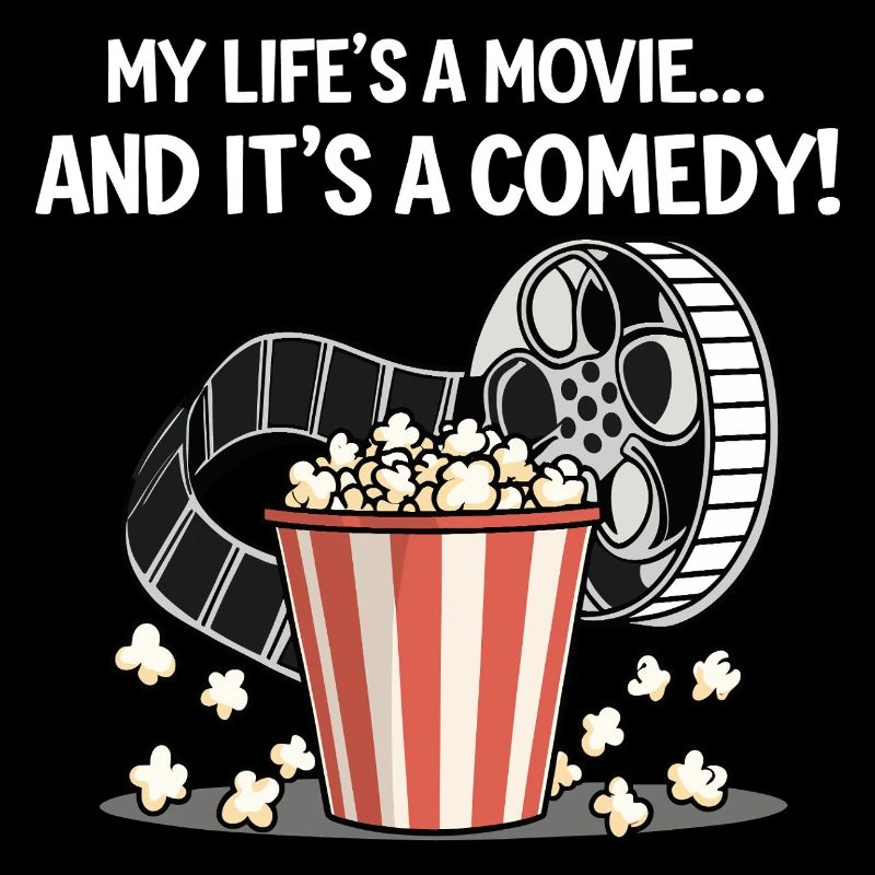 Conception de film de pop-corn drôle