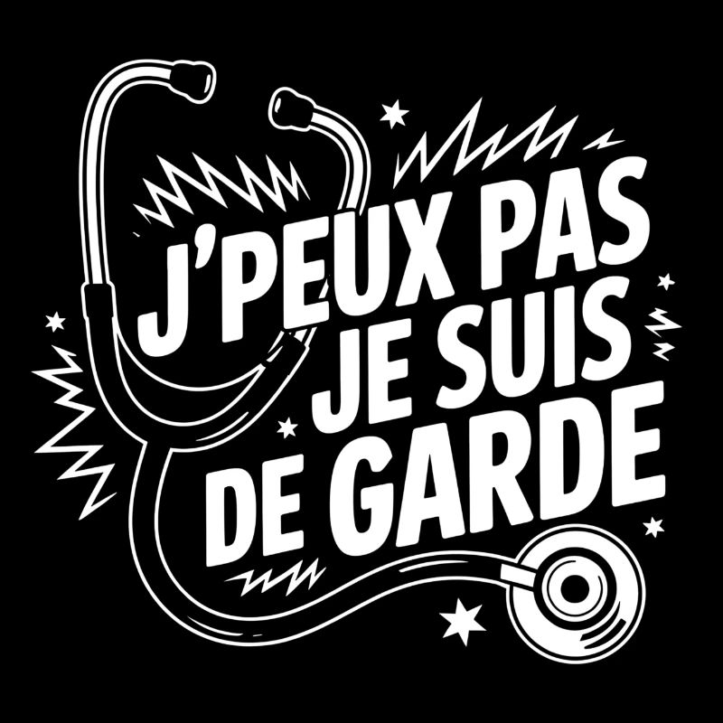 tee shirt J'peux pas, je suis de garde