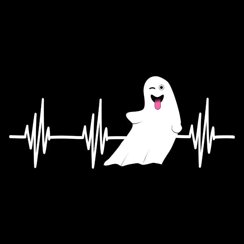 Halloween heartbeat ghost
