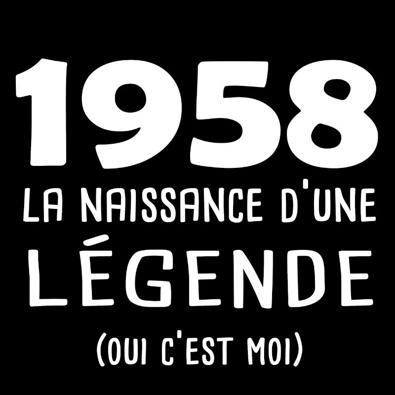1958 cadeau année de naissance anniversaire