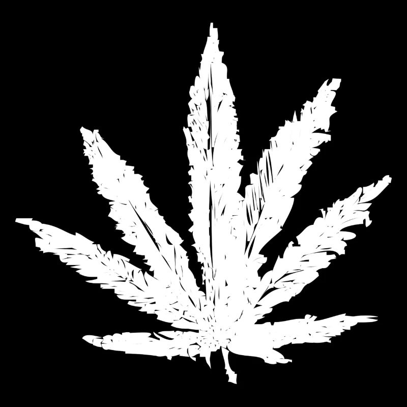 Hemp leaf white