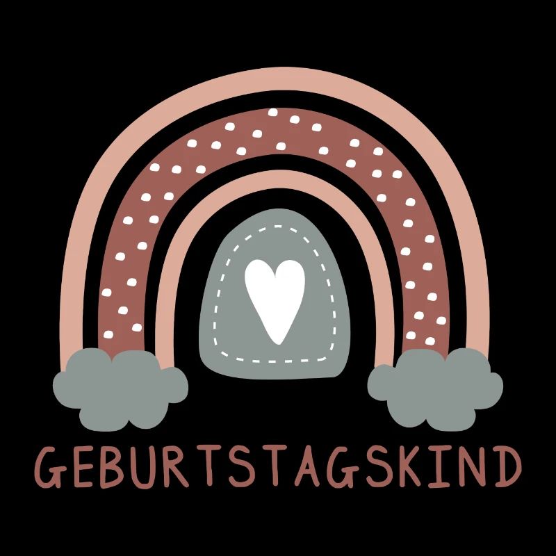 Geburtstagskind Regenbogen mit Herz | Boho Style