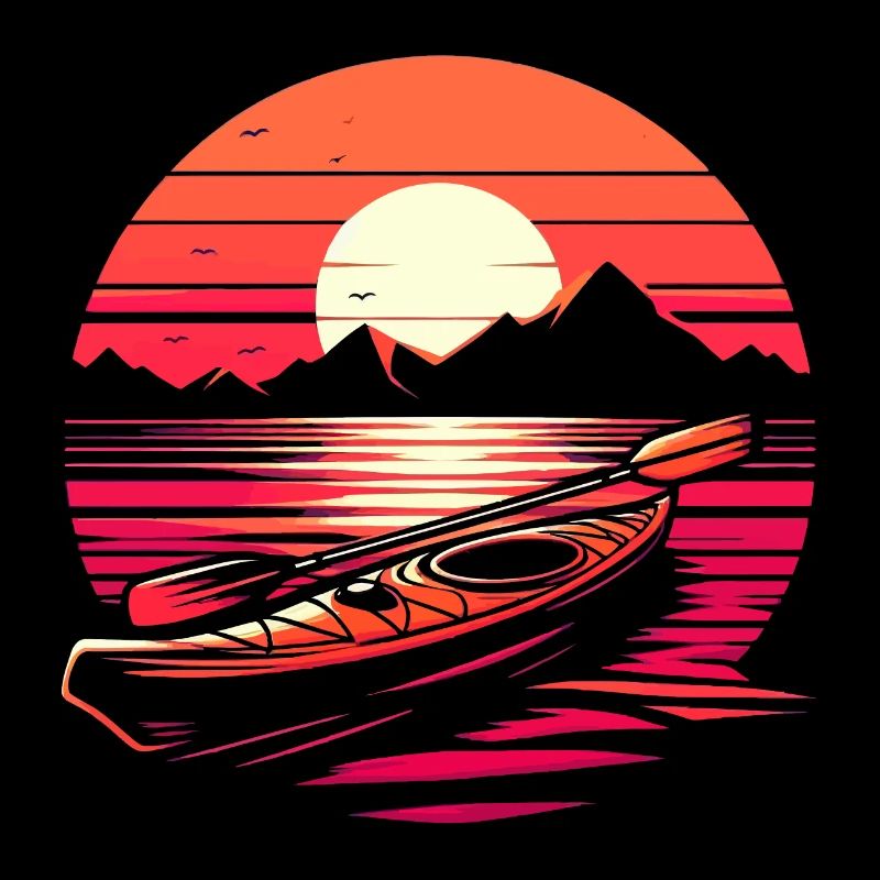 Kayak Sunset Mountains