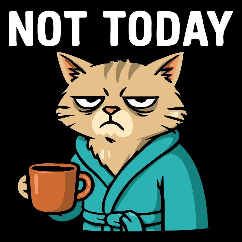 Cat "not today"