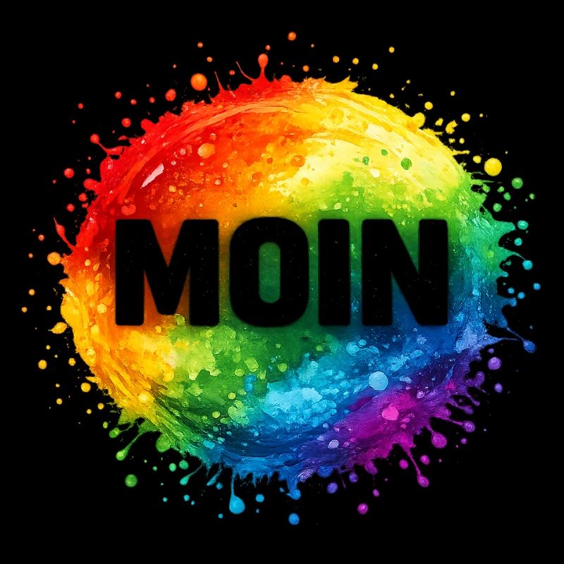 Moin dans la cascade arc-en-ciel