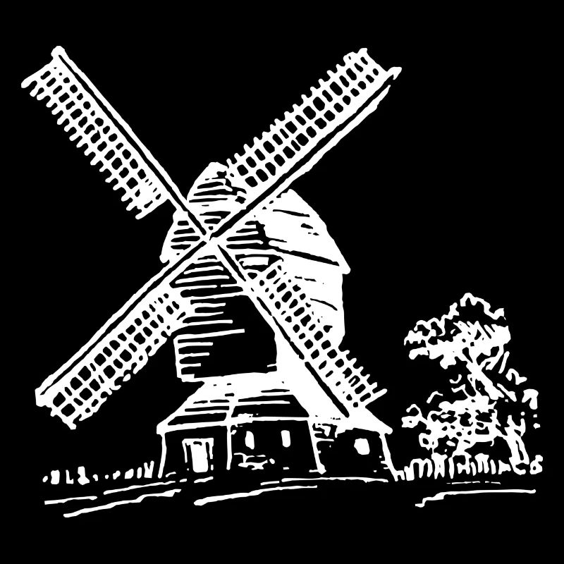 Windmill Holland building gift flour grain wind