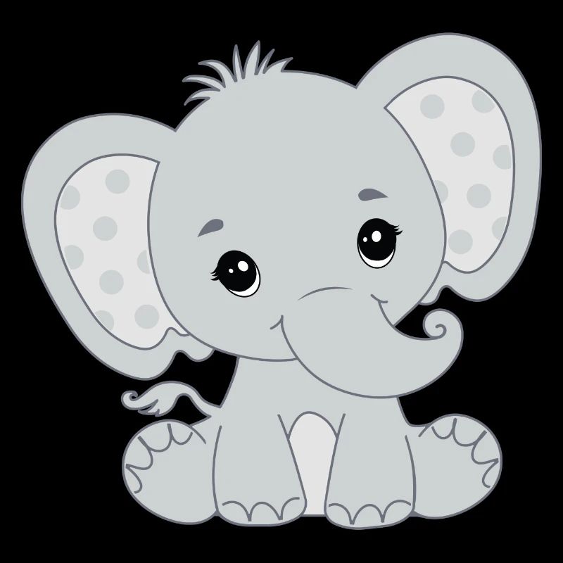 Bébé Éléphant Drôle de doux T-shirt idée cadeau