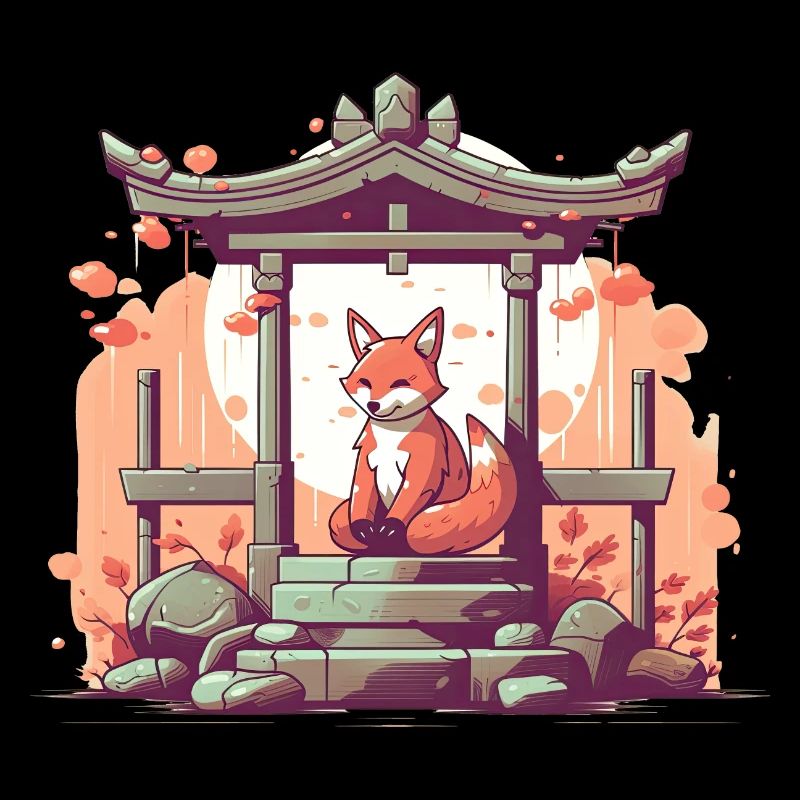 Fuchs Japan Inari Tempel Kami Nippon Shinto