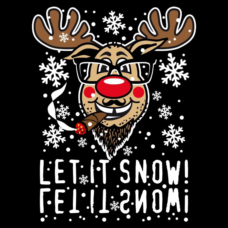 86 Hirsch Rudolph Bart LET IT SNOW Zigarre Fun