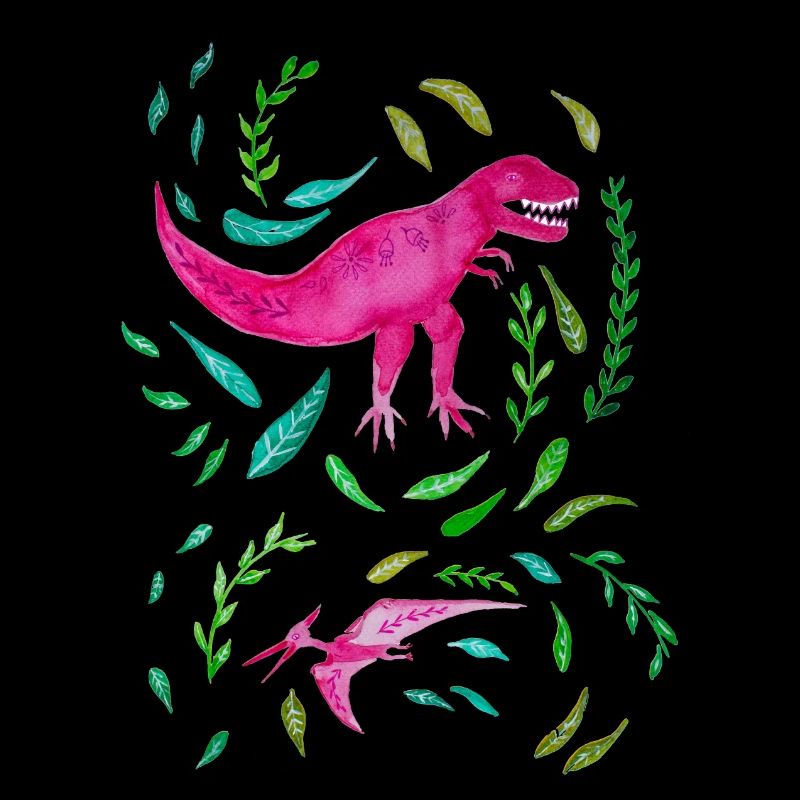 Pink T-Rex Florales Design Geschenk