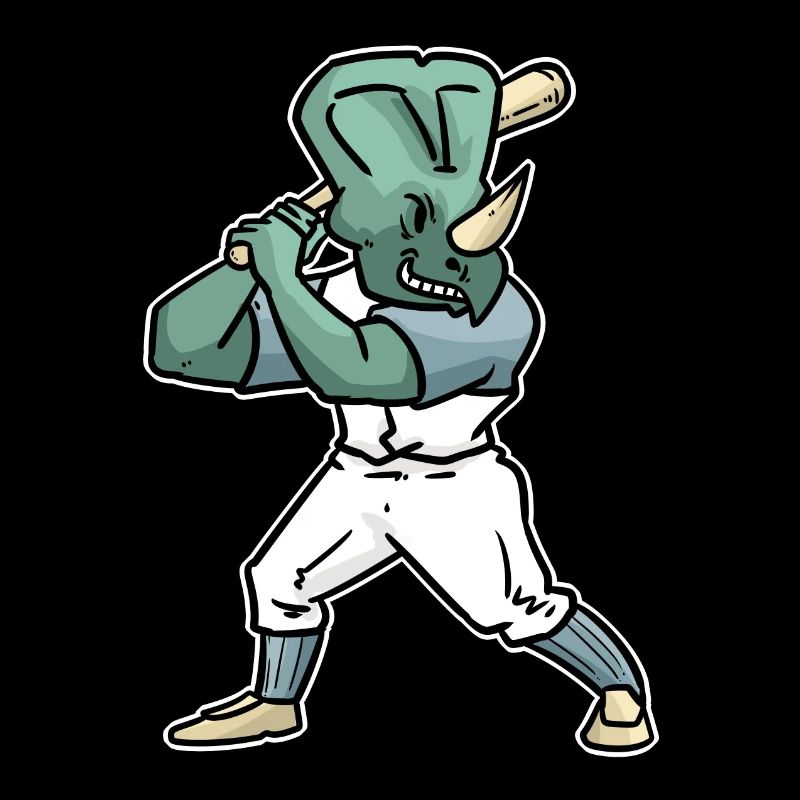Triceratops Baseball Dinosaurier Sport Geschenk