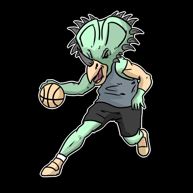 Triceratops Basketball Dinosaurier Sport Geschenk