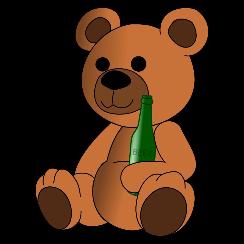 Teddy Bear with beer bottle