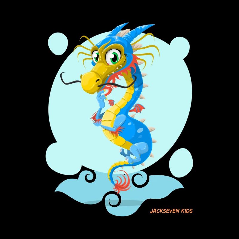 Drache - Wasserdrache - Drache Blau - Kinderdrache