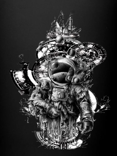 Astronaute sur la mer