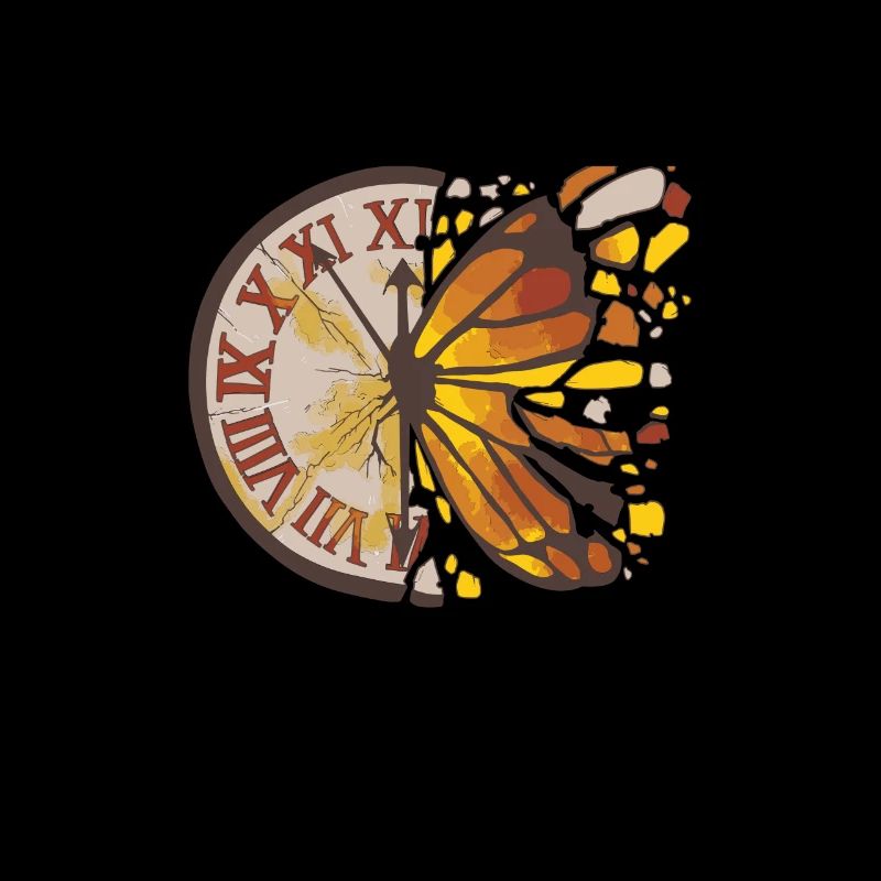 Le temps passe vite Horloge Papillon Temps Entomologiste