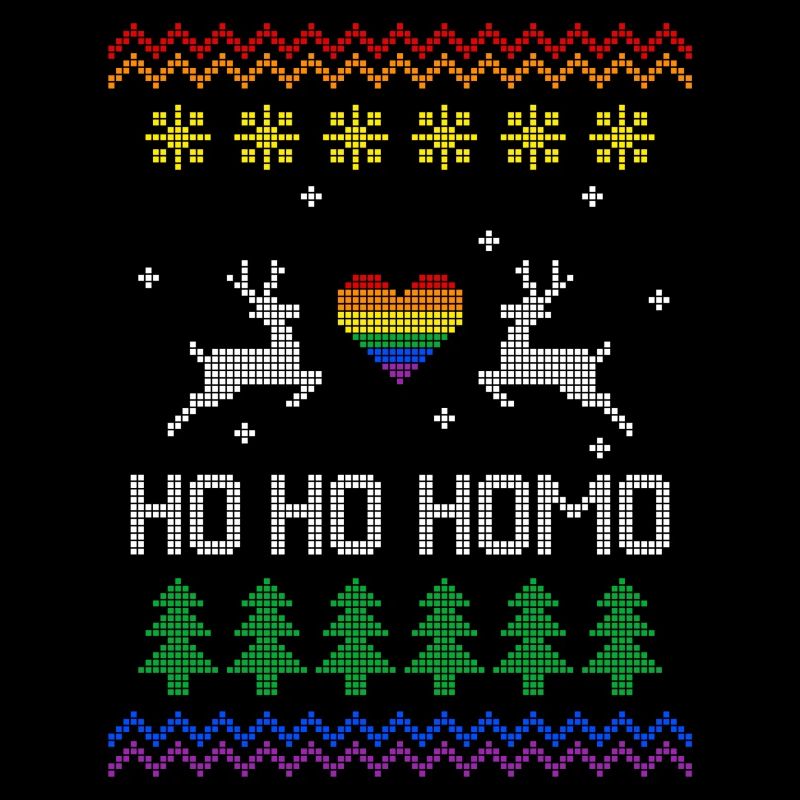 Ho Ho Homo - Vilain pull de Noël LGBT