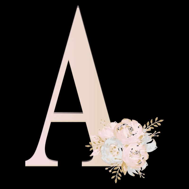LETTRES A AVEC FLEURS