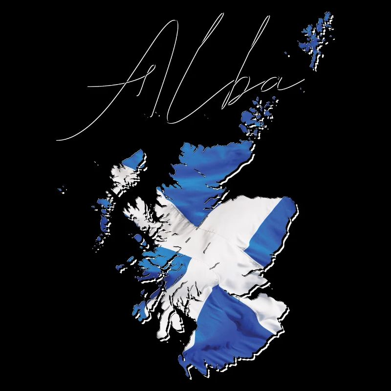 Scotland Flag in Scotland Map SC