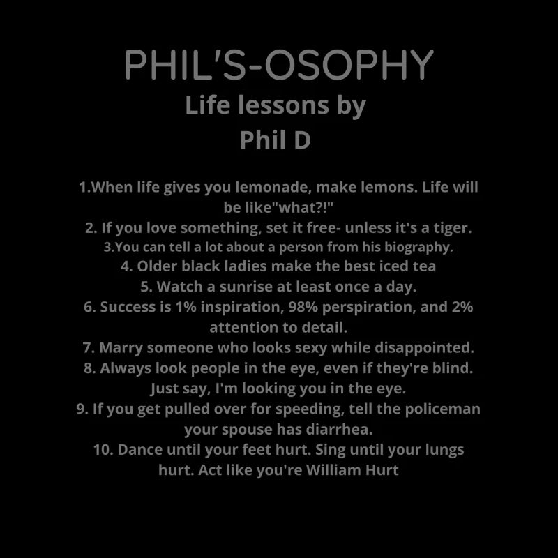 PHIL S OSOPHY phil d